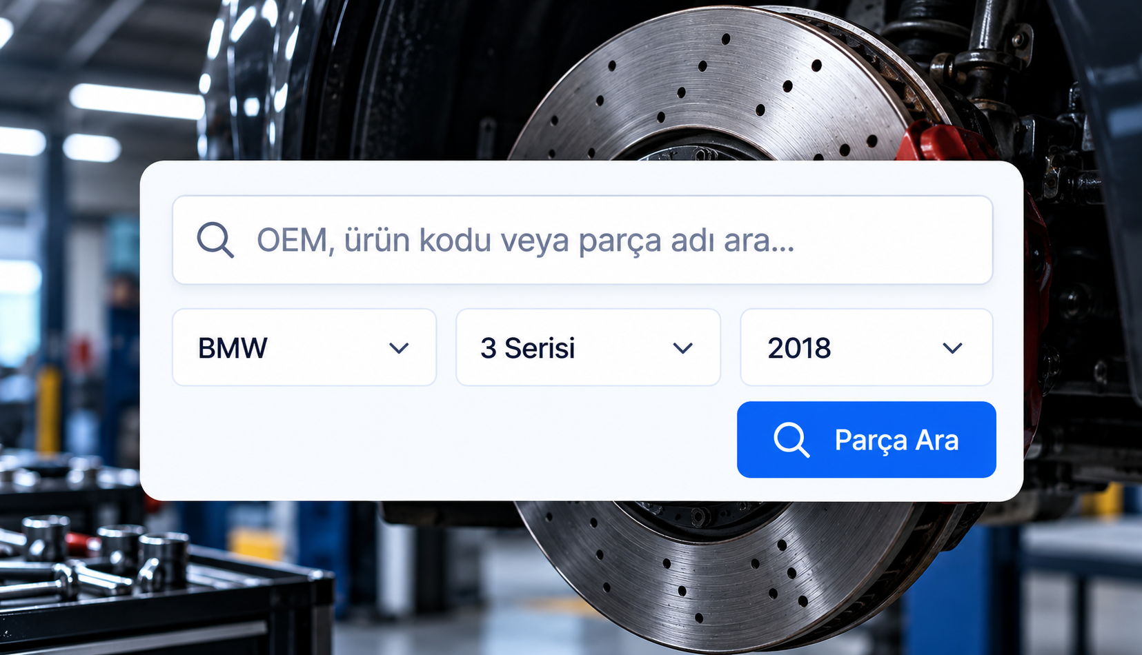 OEM ve araç uyumluluğu ekranı